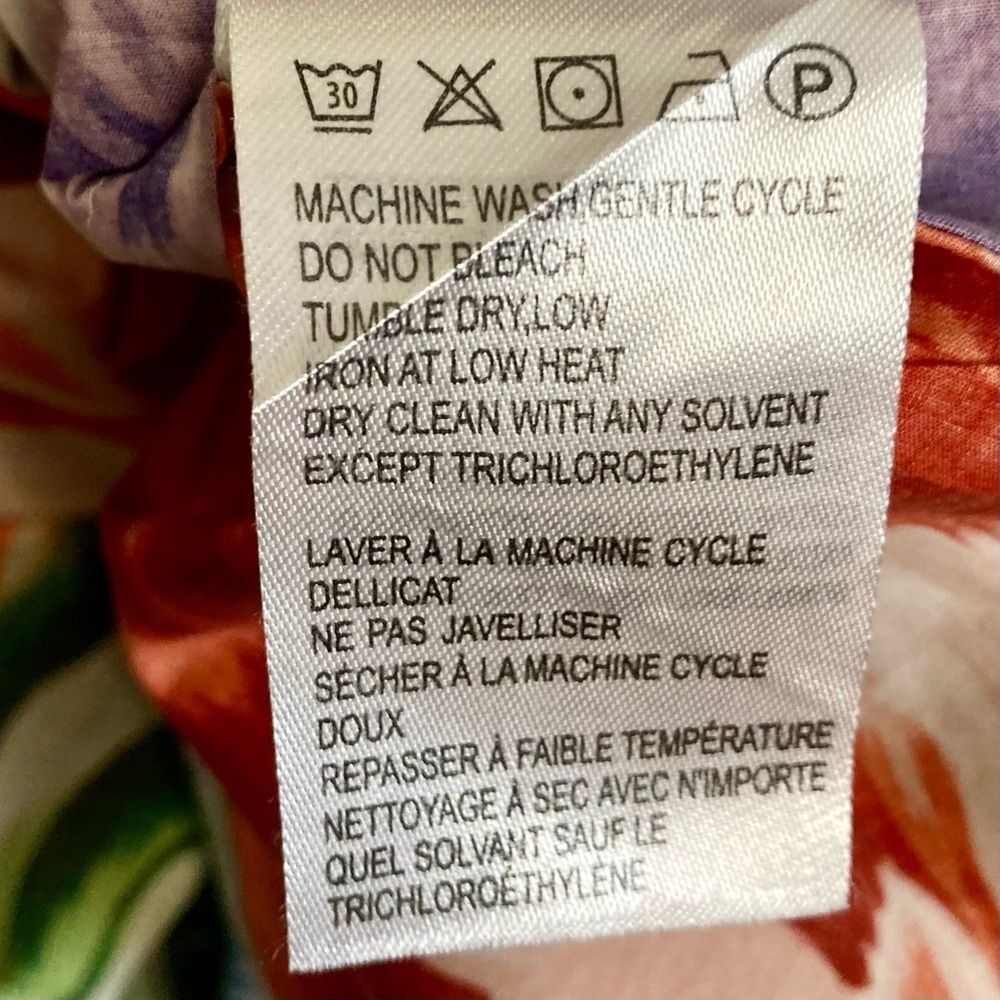 NEW FARM Rio Rainbow Chita Off Shoulder Maxi Dress Puff Sleeve Pink Floral L/XL - Picture 16 of 16